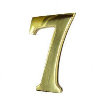 NUMERO 7 LATON PULIDO 10CM FIJACION INVISIBLE