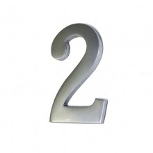 NUMERO 2 NIQUEL MATE 10CM FIJACION INVISIBLE