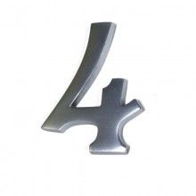 NUMERO 4 NIQUEL MATE 10CM FIJACION INVISIBLE