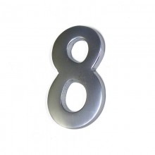 NUMERO 8 NIQUEL MATE 10CM FIJACION INVISIBLE