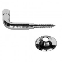 GANCHO TORNEADO LATON NIQUEL 30MM