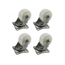 SET 4 RUEDAS 40MM BLANCAS 45X40MM