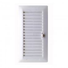 REJILLA EMPOTRAR REGULABLE 13.3X26+MARCO ABS BLANCO (G)