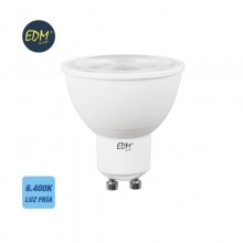S.OF. BOMBILLA DICROICA LED GU10 7W 550 LM 6400K LUZ FRIA 45° EDM