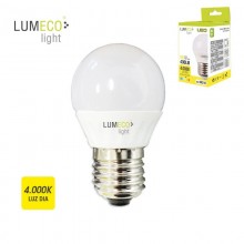 BOMBILLA ESFERICA LED E27 5W 400 LM 4000K LUZ DIA LUMECO