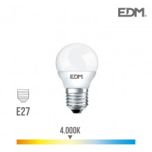 BOMBILLA ESFERICA LED E27 7W 600 LM 4000K LUZ DIA EDM