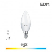 BOMBILLA VELA LED E14 7W 600 LM 4000K LUZ DIA EDM