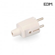 CLAVIJA GOMA 10/16 A 250 V T/TL IP 44 4,8 MM BLANCA ENVASADA EDM
