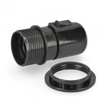 PORTALAMPARAS E-27 NEGRO CON INTERRUPTOR ENVASADO + 44035