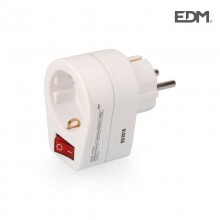 CLAVIJA ADAPTADORA CON INTERRUPTOR RETRACTILADA(10128052) EDM