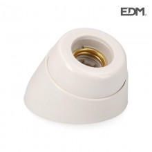 PORTALAMPARAS E27 ZOCALO CURVO PORCELANA RETRACTILADO EDM